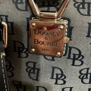 Dooney & Bourke purse. Approx 9” tall and 11” across.